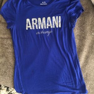 Womens SIZE S blue Armani Exchange shirt